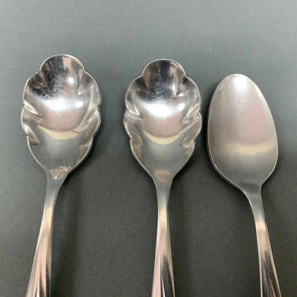 Superior Stainless International Silver Sugar Shell Spoons Radiant Rose Flatware